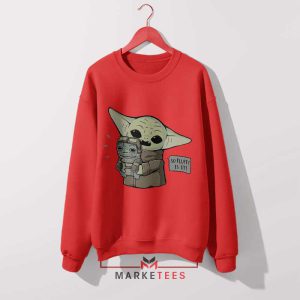 Grogu And Anzellans Mandalorian 3 Red Sweatshirt