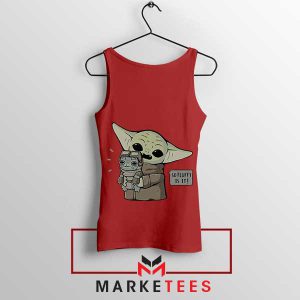 Grogu And Anzellans Mandalorian 3 Red Tank Top