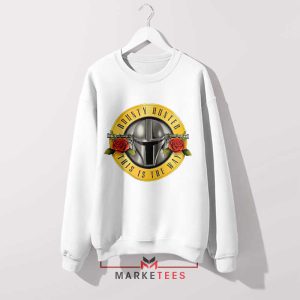 Guns N' Mandalorian Season 3 White Sweatshirt