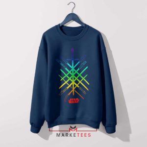 Jedi Master of Style Lightsaber LGBT Navy Sweatshirt