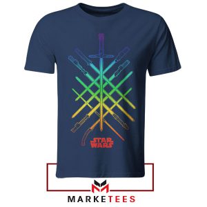 Jedi Master of Style Lightsaber LGBT Navy Tshirt