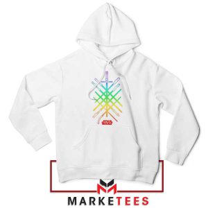 Jedi Master of Style Lightsaber LGBT White Hoodie