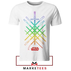 Jedi Master of Style Lightsaber LGBT White Tshirt