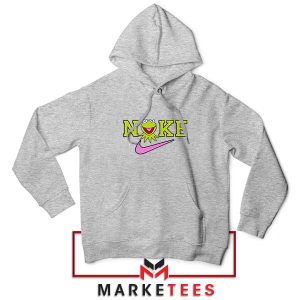 Just Do It Kermit Frog in Style Grey Hoodie