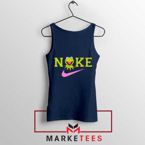 Just Do It Kermit Frog in Style Navy Tank Top