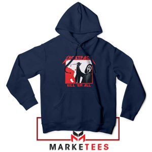 Kill 'Em Ghostly Parody Metallica Navy Hoodie