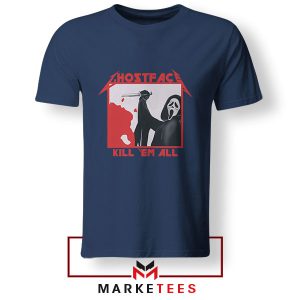 Kill 'Em Ghostly Parody Metallica Navy Tshirt