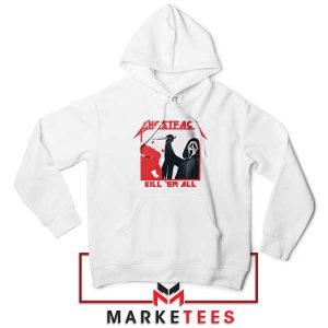 Kill 'Em Ghostly Parody Metallica White Hoodie