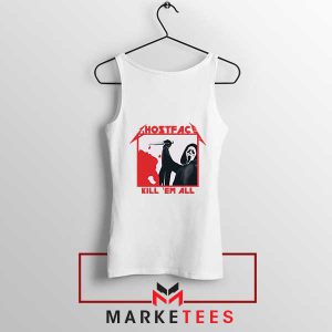 Kill 'Em Ghostly Parody Metallica White Tank Top