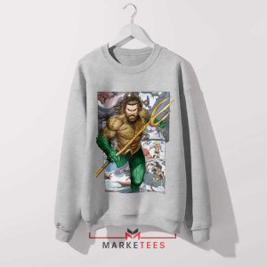 King of Atlantis The Trident Comic Grey Sweatshirt