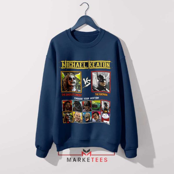 Michael Keaton's Batman Street Fighter Navy Sweatshirt