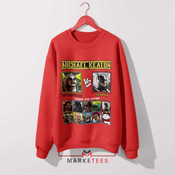 Michael Keaton's Batman Street Fighter Red Sweatshirt