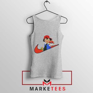 Perfect Catch Ash Ketchum Pokeball Grey Tank Top