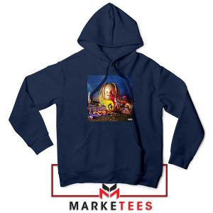 SICKO MODE Cover Art Design Navy Hoodie