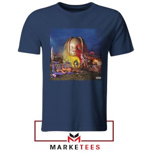 SICKO MODE Cover Art Design Navy Tshirt