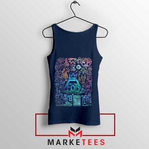 Save Rock And Roll Fall Out Boy Navy Tank Top