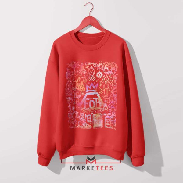 Save Rock And Roll Fall Out Boy Red Sweatshirt