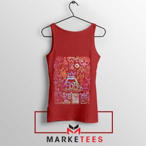 Save Rock And Roll Fall Out Boy Red Tank Top