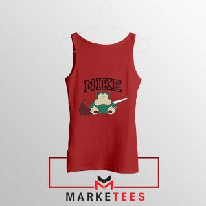 Snorlax Snooze Dreamy Nike Red Tank Top