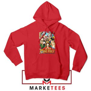 Straw Hat Crew All Characters Together Red Hoodie