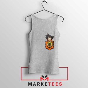 Take Goku Everywhere In The Pocket Grey Tank Top