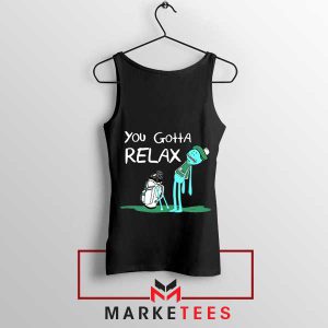 Take a Chill Pill Mr Meeseeks Edition Black Tank Top