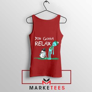 Take a Chill Pill Mr Meeseeks Edition Red Tank Top