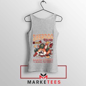 The Corgi Detective Holmes Grey Tank Top