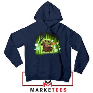 The Cutest in the Galaxy Grogu Navy Hoodie