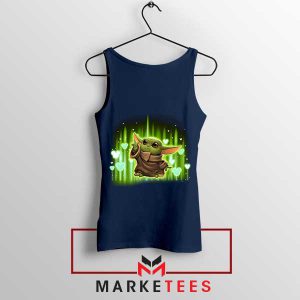 The Cutest in the Galaxy Grogu Navy Tank Top