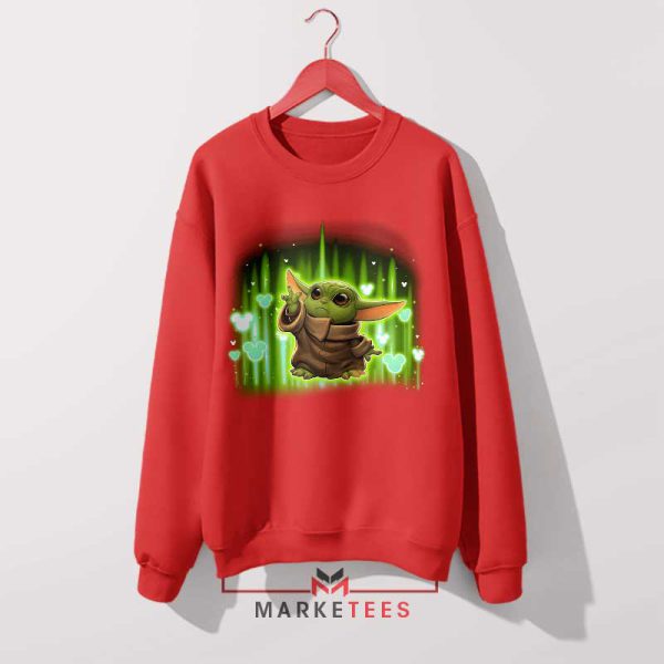 The Cutest in the Galaxy Grogu Red Sweatshirt