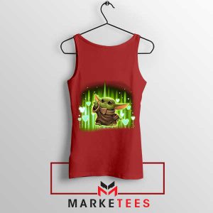 The Cutest in the Galaxy Grogu Red Tank Top