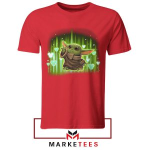 The Cutest in the Galaxy Grogu Red Tshirt