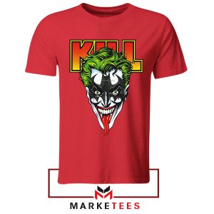 The Joker Gets Loud KISS Band Red Tshirt