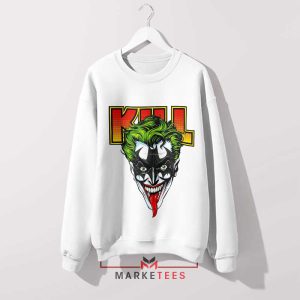 The Joker Gets Loud KISS Band White Sweatshirt