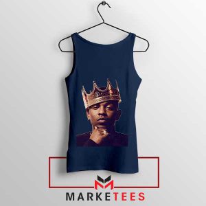 The King And The Legend Kendrick Lamar Navy Tank Top