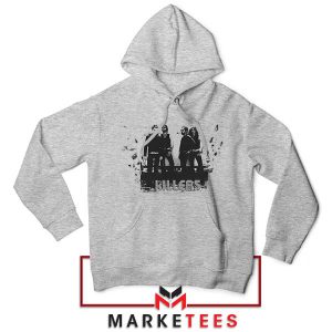 The Man The Killers Song Quote Grey Hoodie