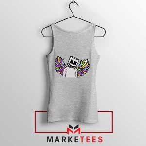 The Marshmello Face Beatmaker USA Grey Tank Top