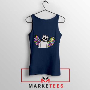 The Marshmello Face Beatmaker USA Navy Tank Top