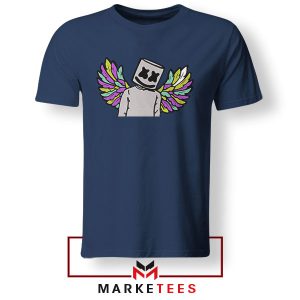 The Marshmello Face Beatmaker USA Navy Tshirt