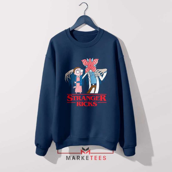 The Upside Down Rick And Morty Navy Sweatshirt