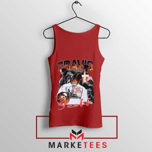 Travis Scott 'Rodeo' Graphic Red Tank Top