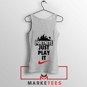 Victory Royale Just Play It Grey Tank Top