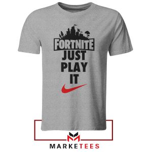 Victory Royale Just Play It Grey Tshirt