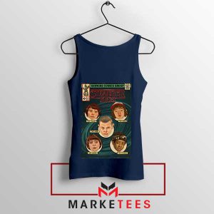 Vintage Comic Hawkins AV Club Navy Tank Top