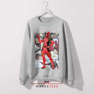 Wade Wilson's World Deadpool 3 Comic Grey Sweatshirt