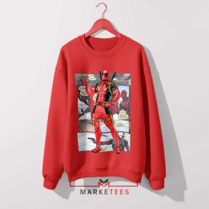 Wade Wilson's World Deadpool 3 Comic Red Sweatshirt