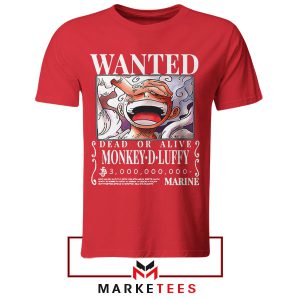 Wanted Join the Straw Hat Crew Red Tshirt