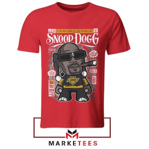 West Coast Rap Legend Snoop Dogg red Tshirt