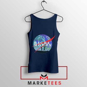 Wubba Lubba Dub Dub in Space Navy Tank Top